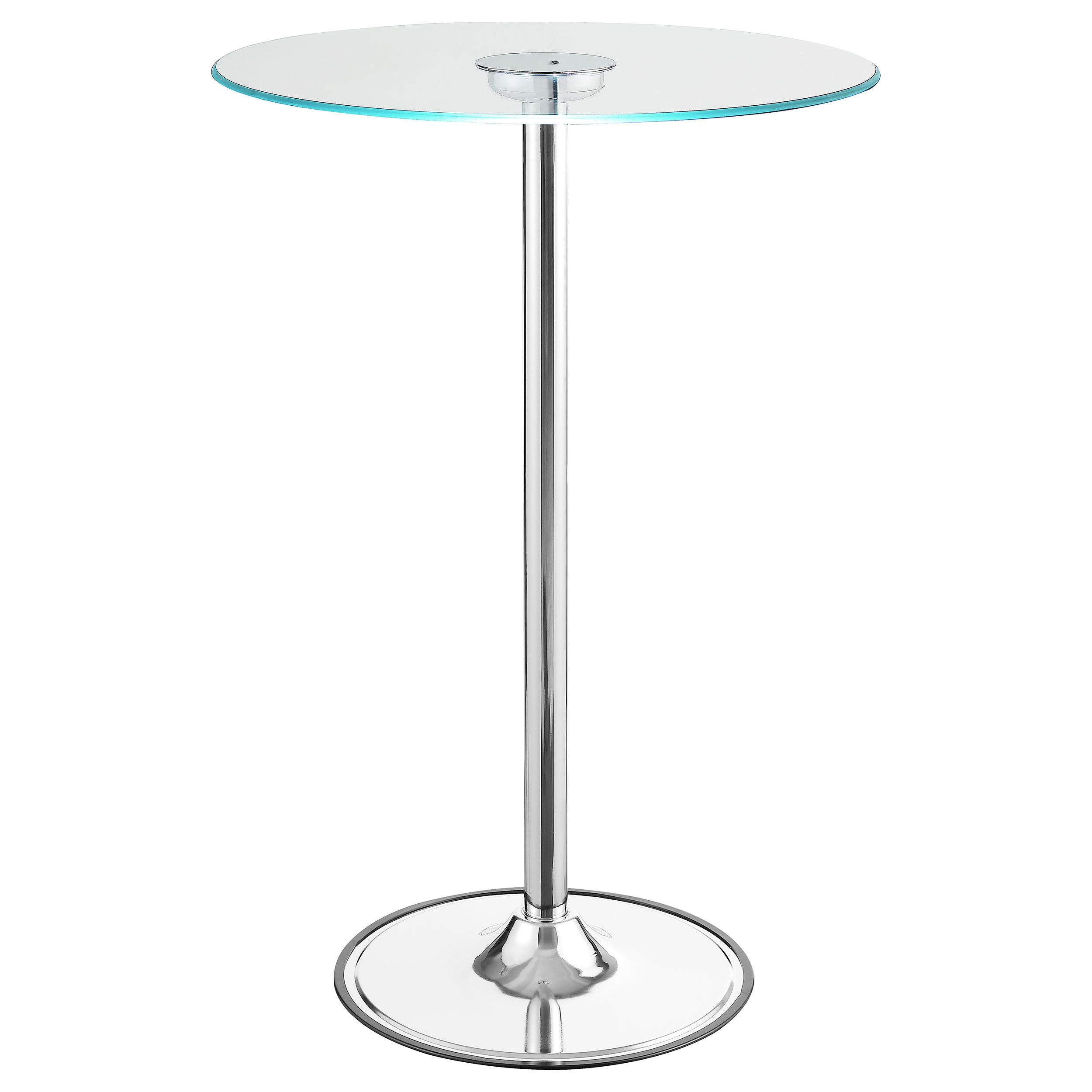 Thea LED Bar Table Chrome and Clear