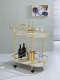 Desiree 2-tier Bar Cart with Casters Black