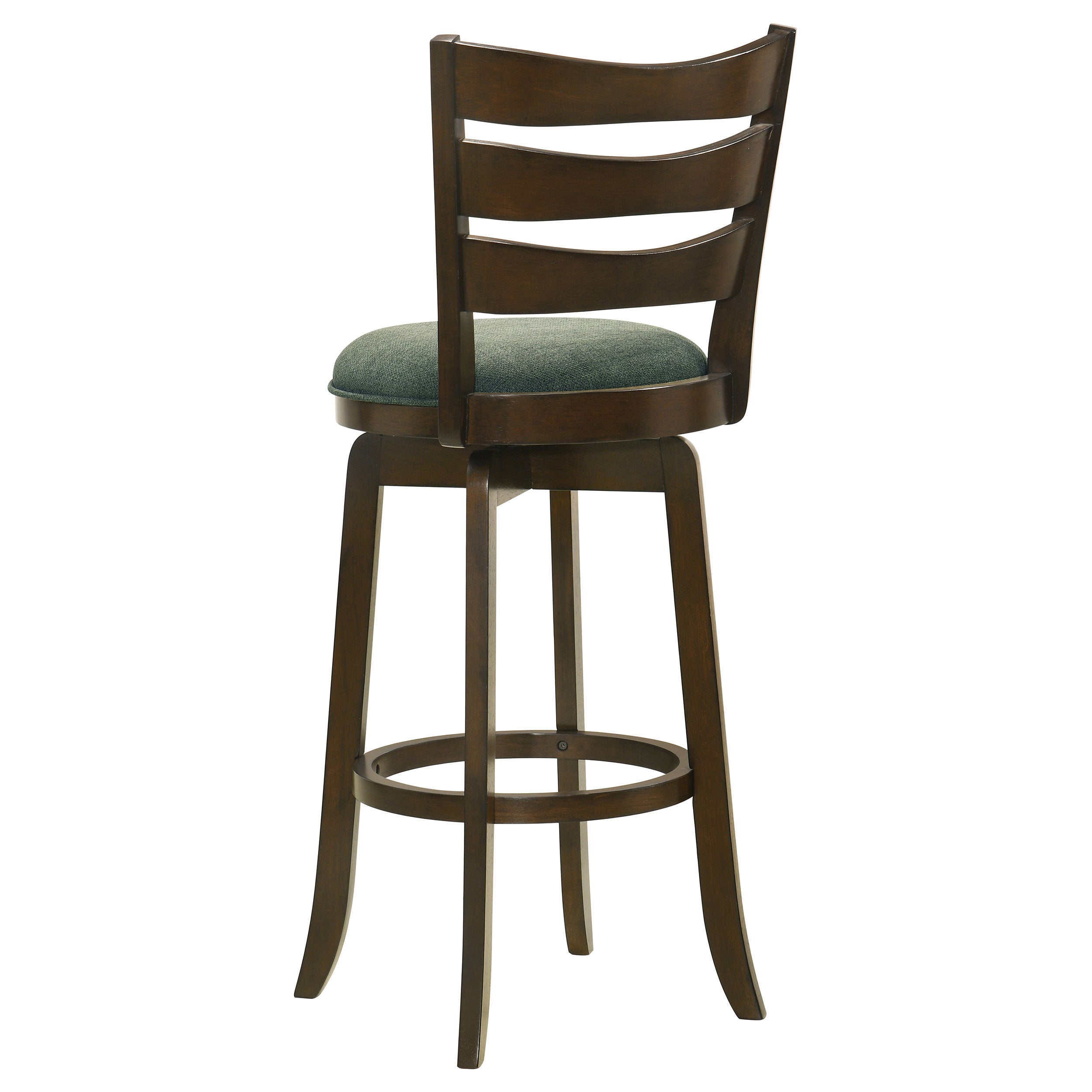 Murphy Ladder Back Counter Height Swivel Bar Stool Dark Cherry and Hunter Green