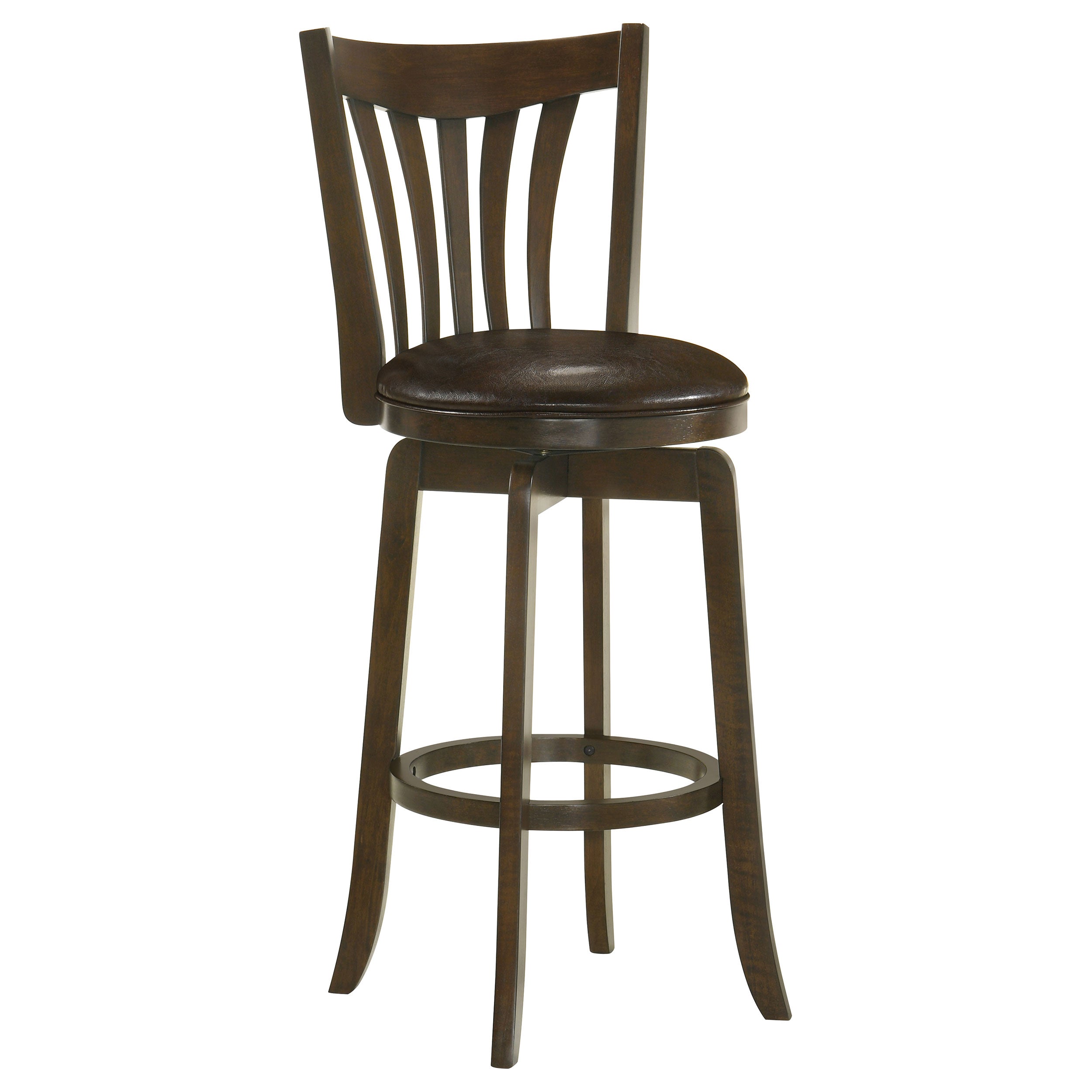 Lambert Counter Height Swivel Bar Stool with Upholstered Seat Dark Cherry