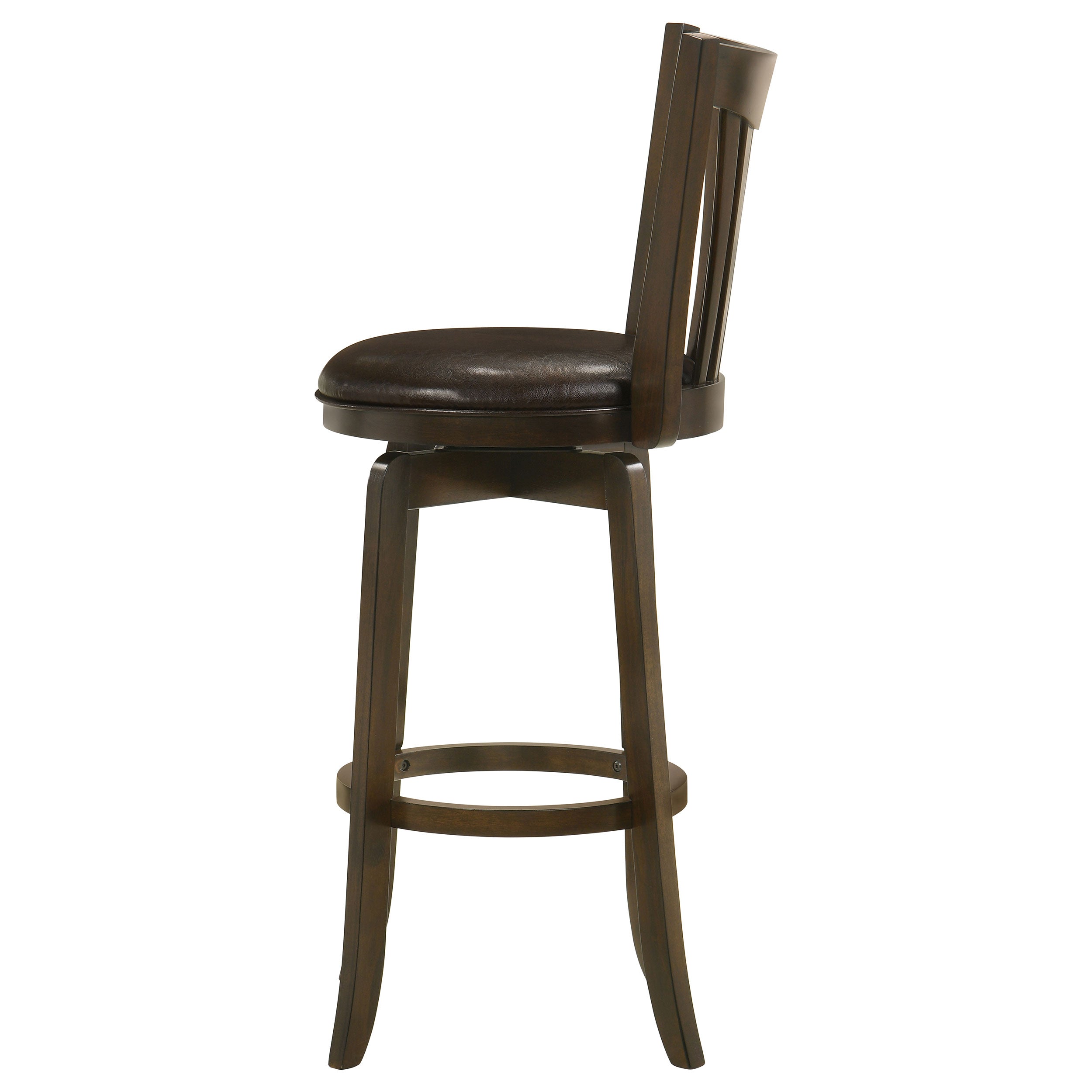 Lambert Counter Height Swivel Bar Stool with Upholstered Seat Dark Cherry