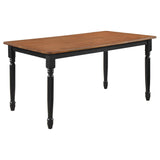 Hollyoak  Rectangular Dining Set Walnut and Black