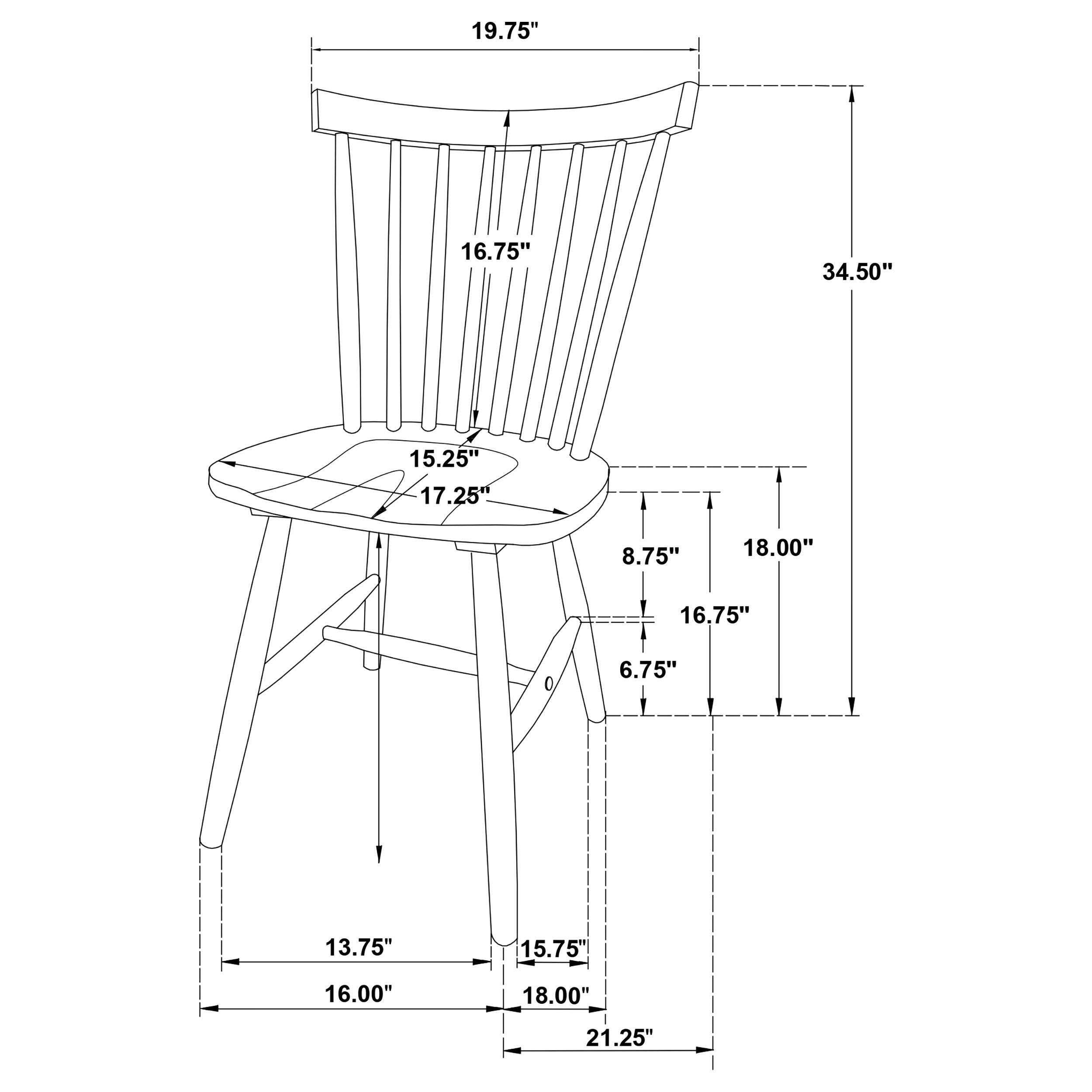 Hollyoak  Rectangular Dining Set Walnut and Black