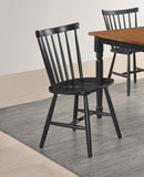 Hollyoak Windsor Wood Dining Side Chair Black (Set of 2)