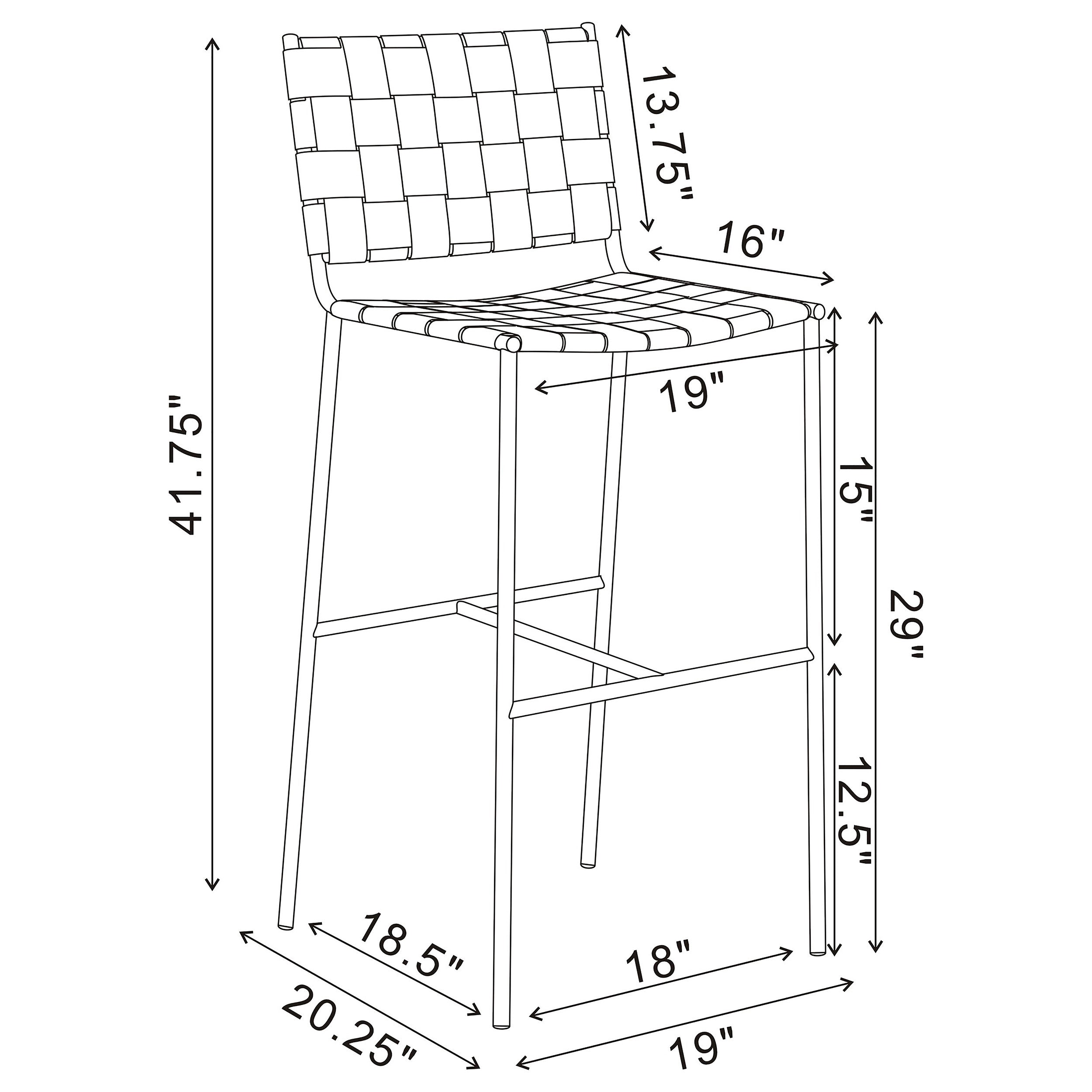 Adelaide Upholstered Bar Stool with Open Back Brown and Chrome