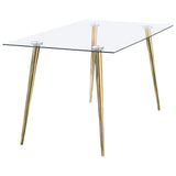 Gilman Rectangle Glass Top Dining Table