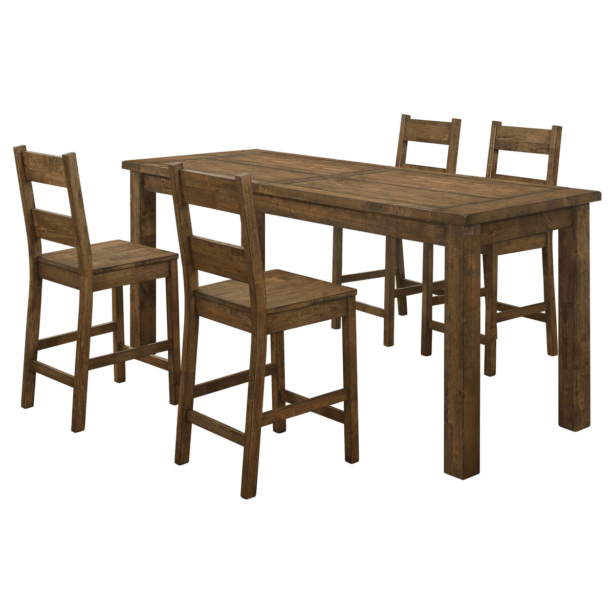 Coleman  Counter Height Dining Set Rustic Golden Brown