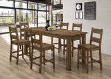 Coleman  Counter Height Dining Set Rustic Golden Brown