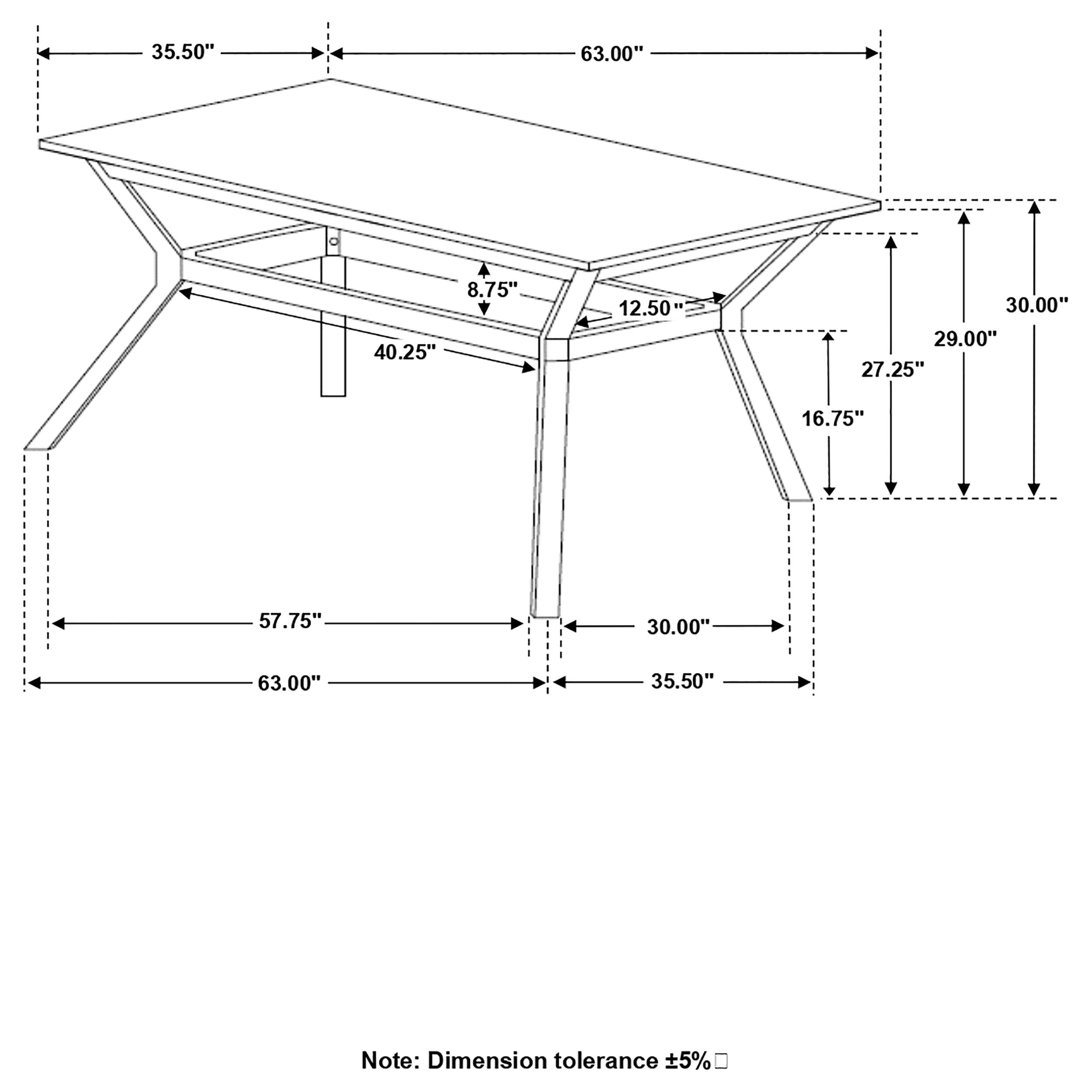 Parkersburg Rectangle Dining Table Paladina and Natural Walnut