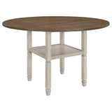 Sarasota  Counter Height Dining Set with Drop Leaf Nutmeg and Rustic Cream