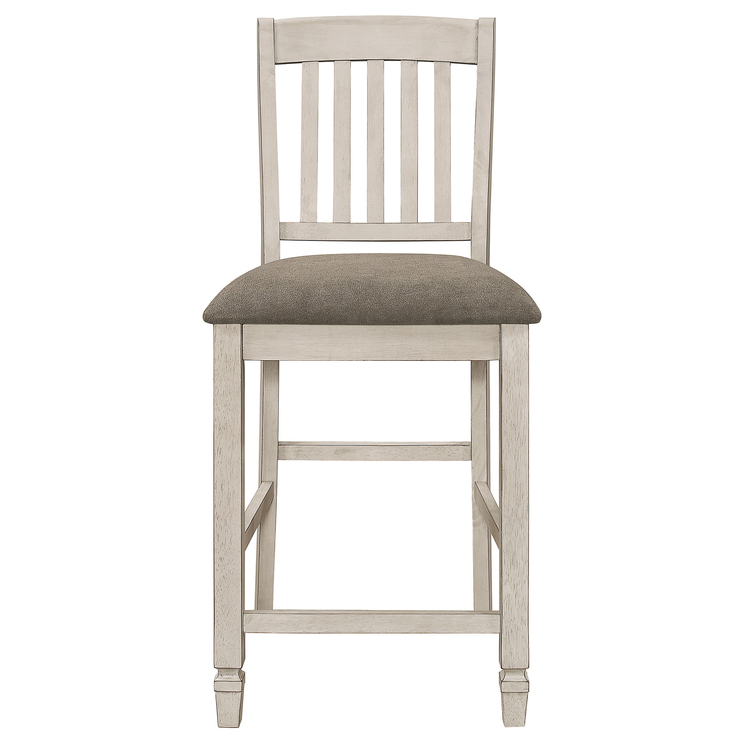 Sarasota Slat Back Counter Height Chairs Grey and Rustic Cream (Set of 2)