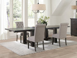 Calandra  Rectangular Dining Set with Extension Leaf Vintage Java and Grey