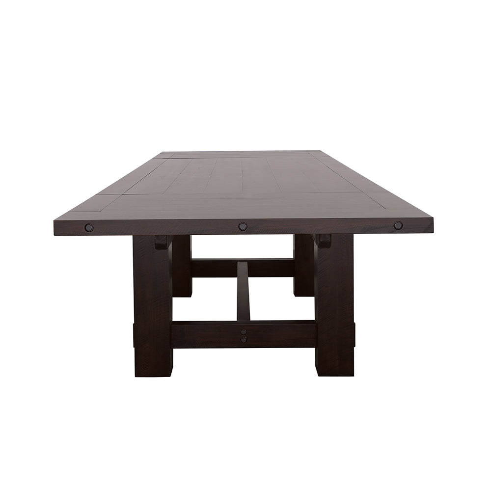 Calandra Rectangle Dining Table with Extension Leaf Vintage Java