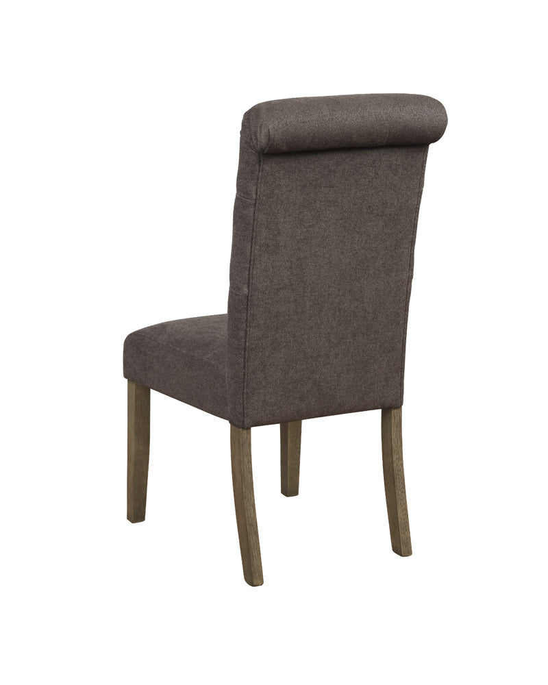 Balboa Tufted Back Side Chairs Rustic Brown and Grey (Set of 2)