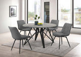 Neil  Round Dining Set Concrete and Grey