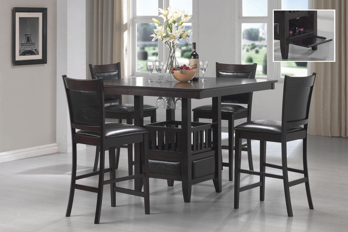 Jaden  Dining Room Set Espresso and Black