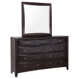 Phoenix 9-drawer Dresser with Mirror Cappuccino