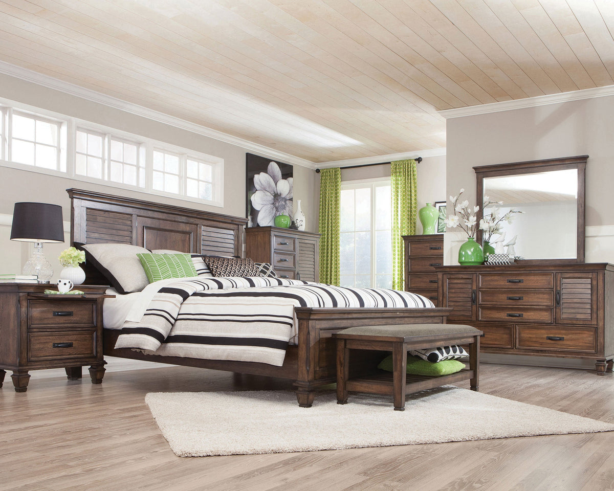 Franco   Bedroom Set Burnished Oak