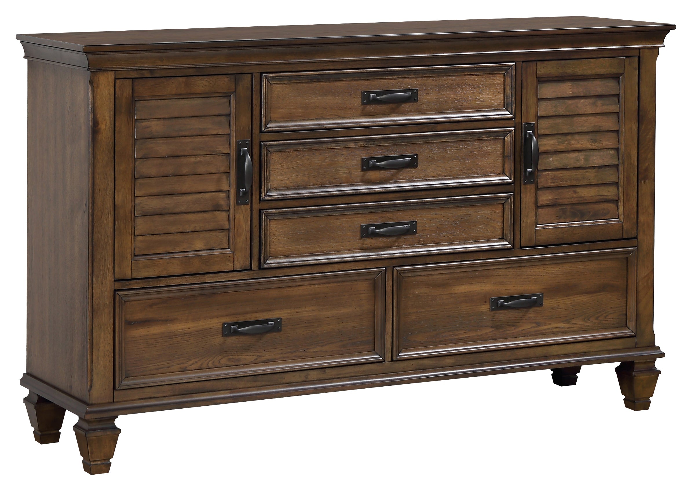 Franco   Storage Bedroom Set Burnished Oak