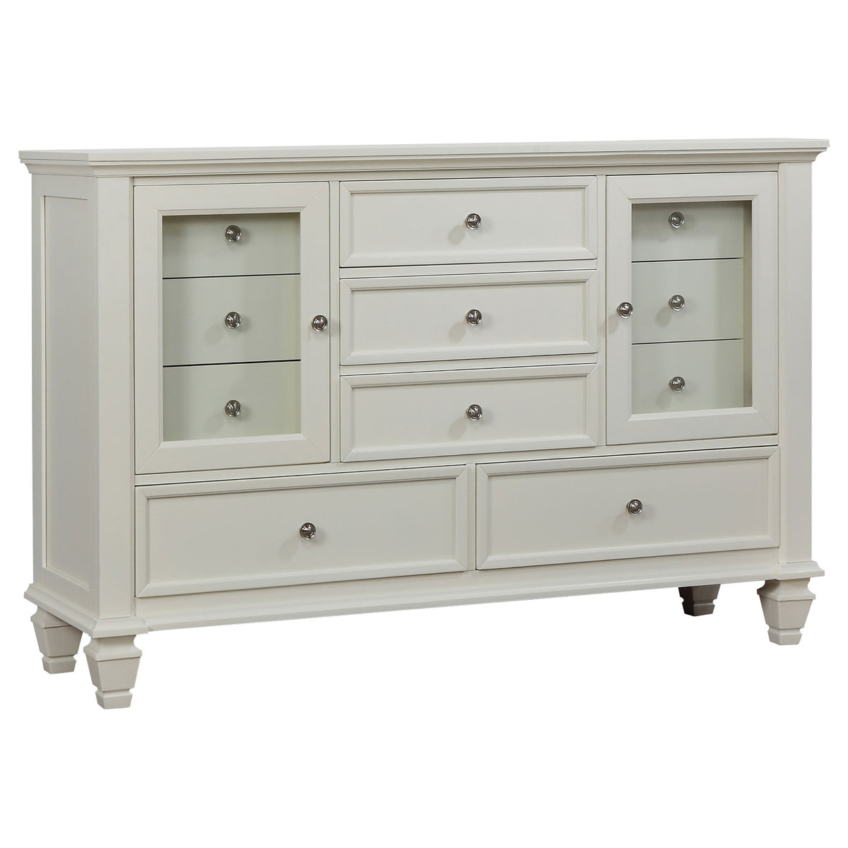 Sandy Beach 11-drawer Rectangular Dresser Cream White