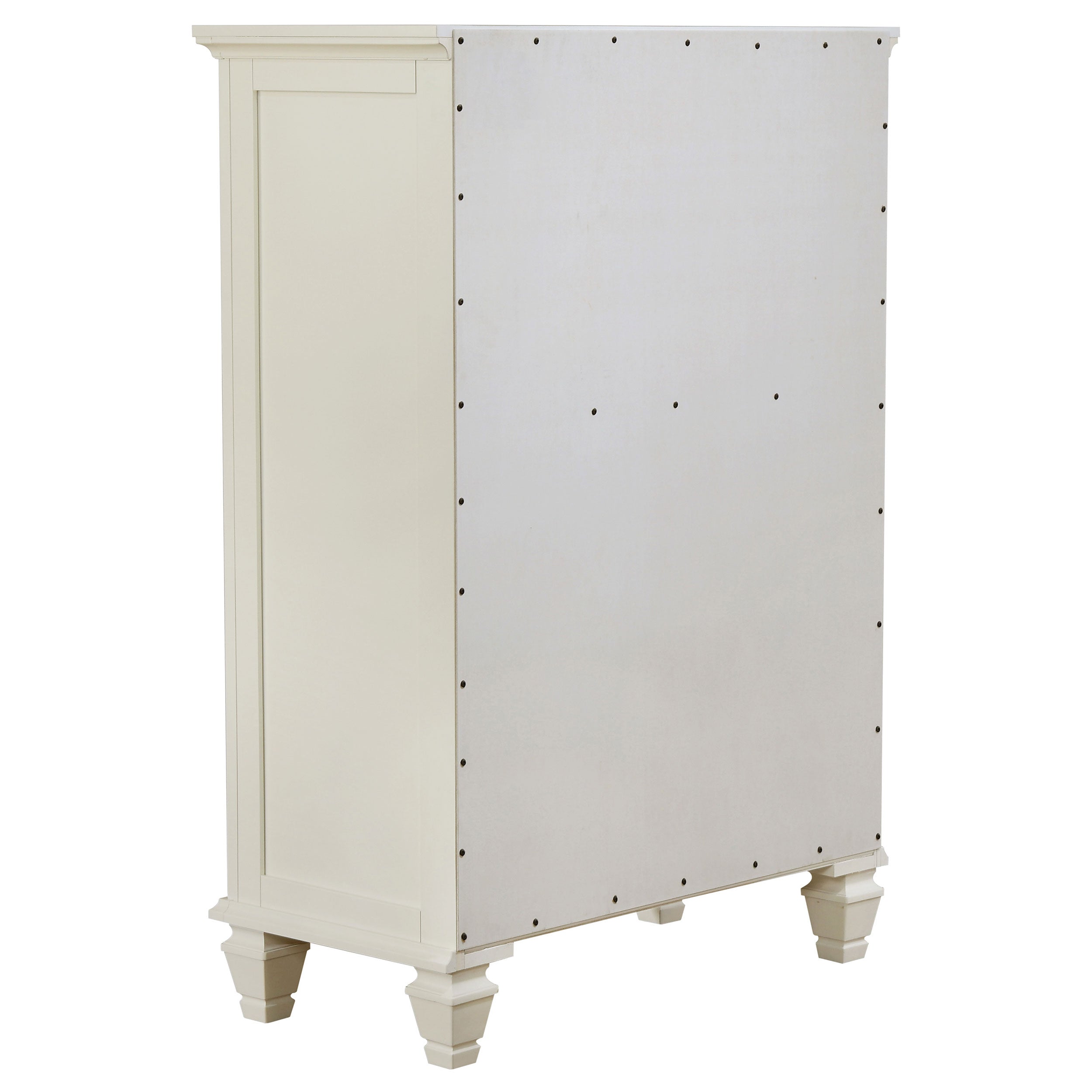 Sandy Beach 5-drawer Rectangular Chest Cream White