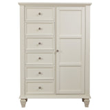 Sandy Beach 8-drawer Door Chest Storage Cream White