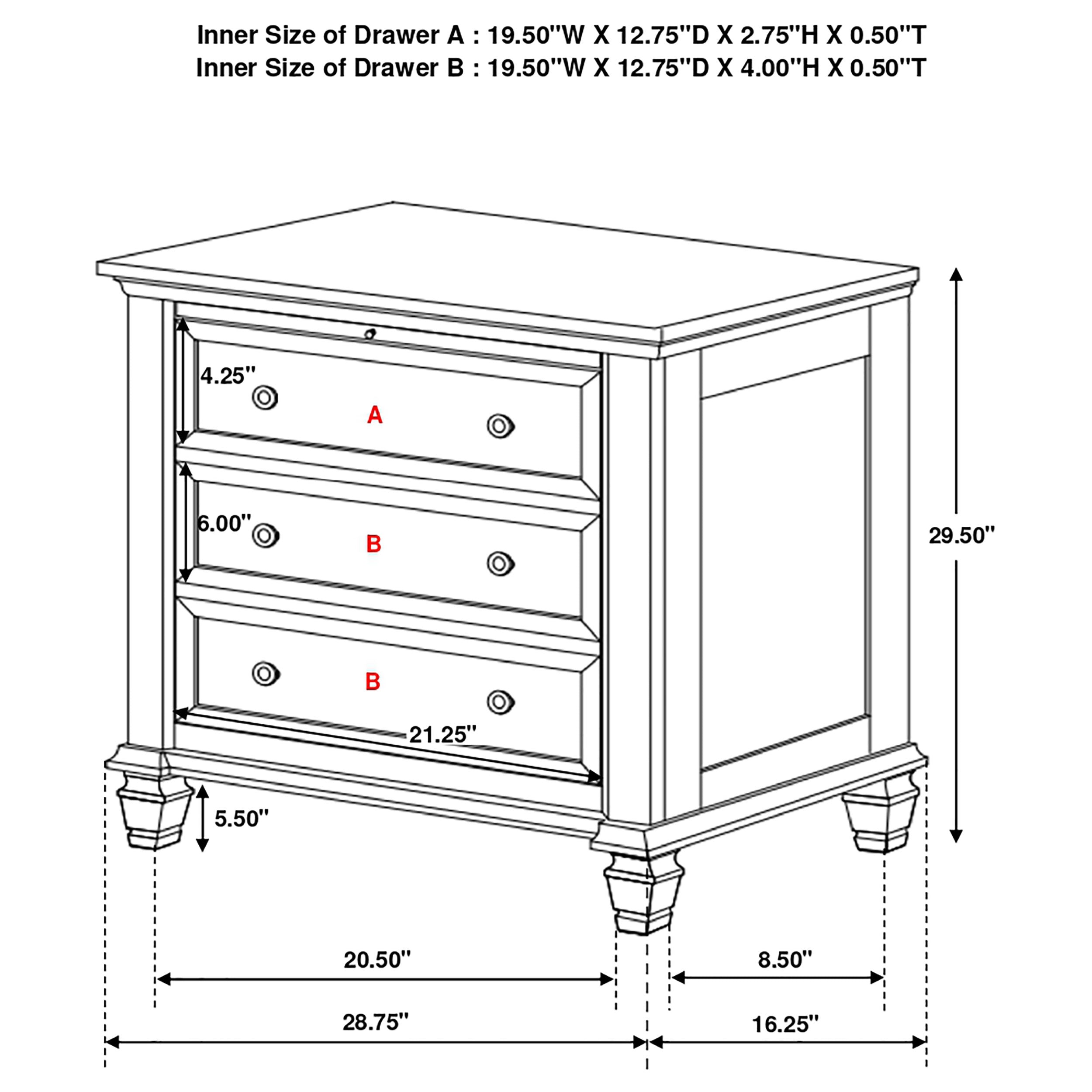 Sandy Beach Bedroom Set with High Headboard