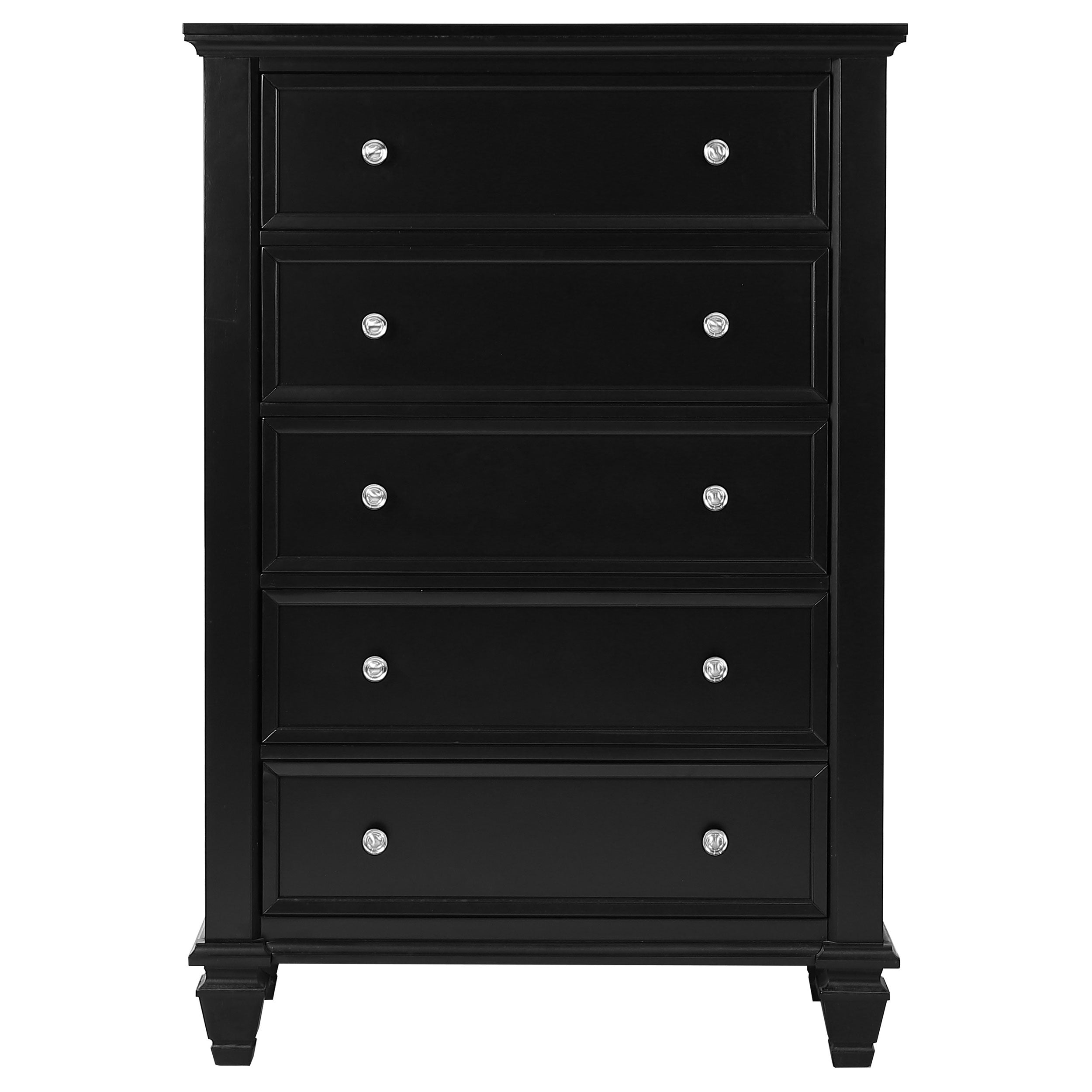 Sandy Beach 5-drawer Chest Black