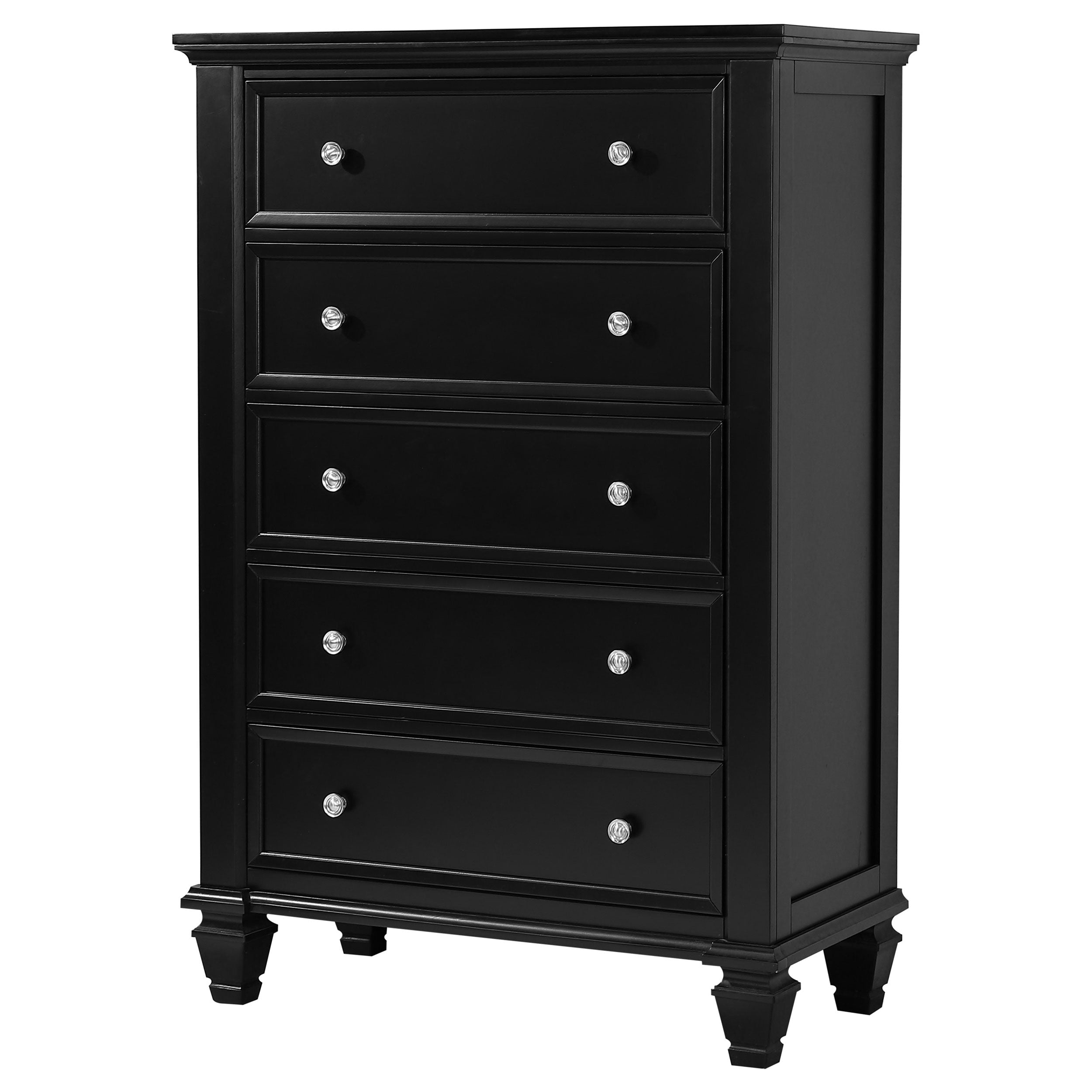 Sandy Beach 5-drawer Chest Black