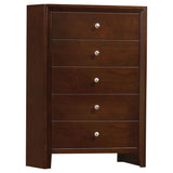 Serenity 5-drawer Bedroom Chest Rich Merlot