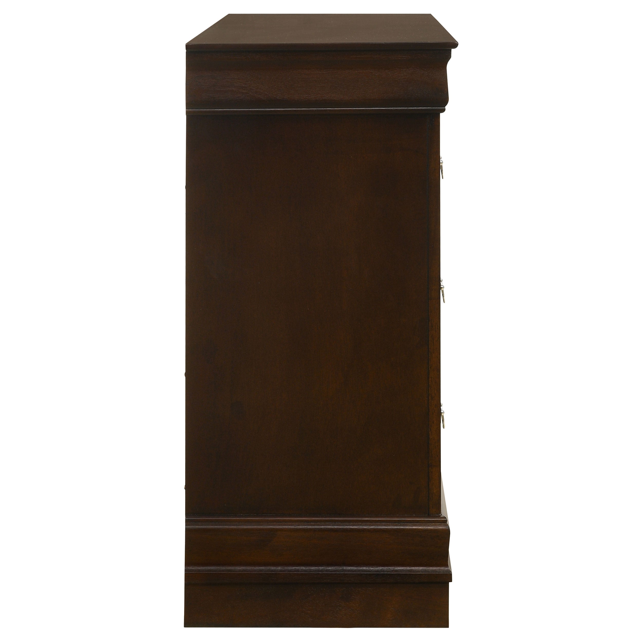 Louis Philippe 6-drawer Dresser with Mirror Cappuccino