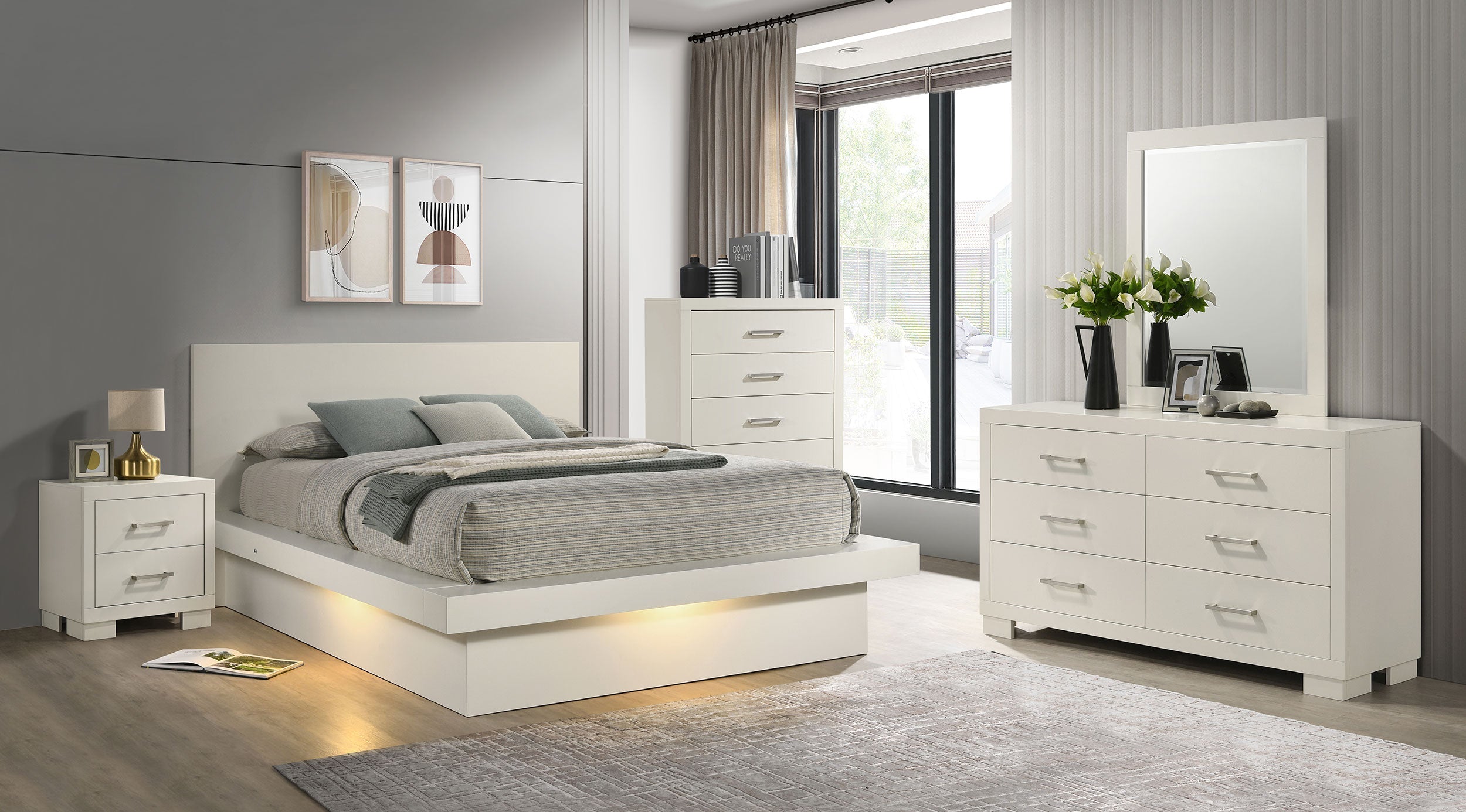 Jessica Minimalistic Platform Bedroom Set