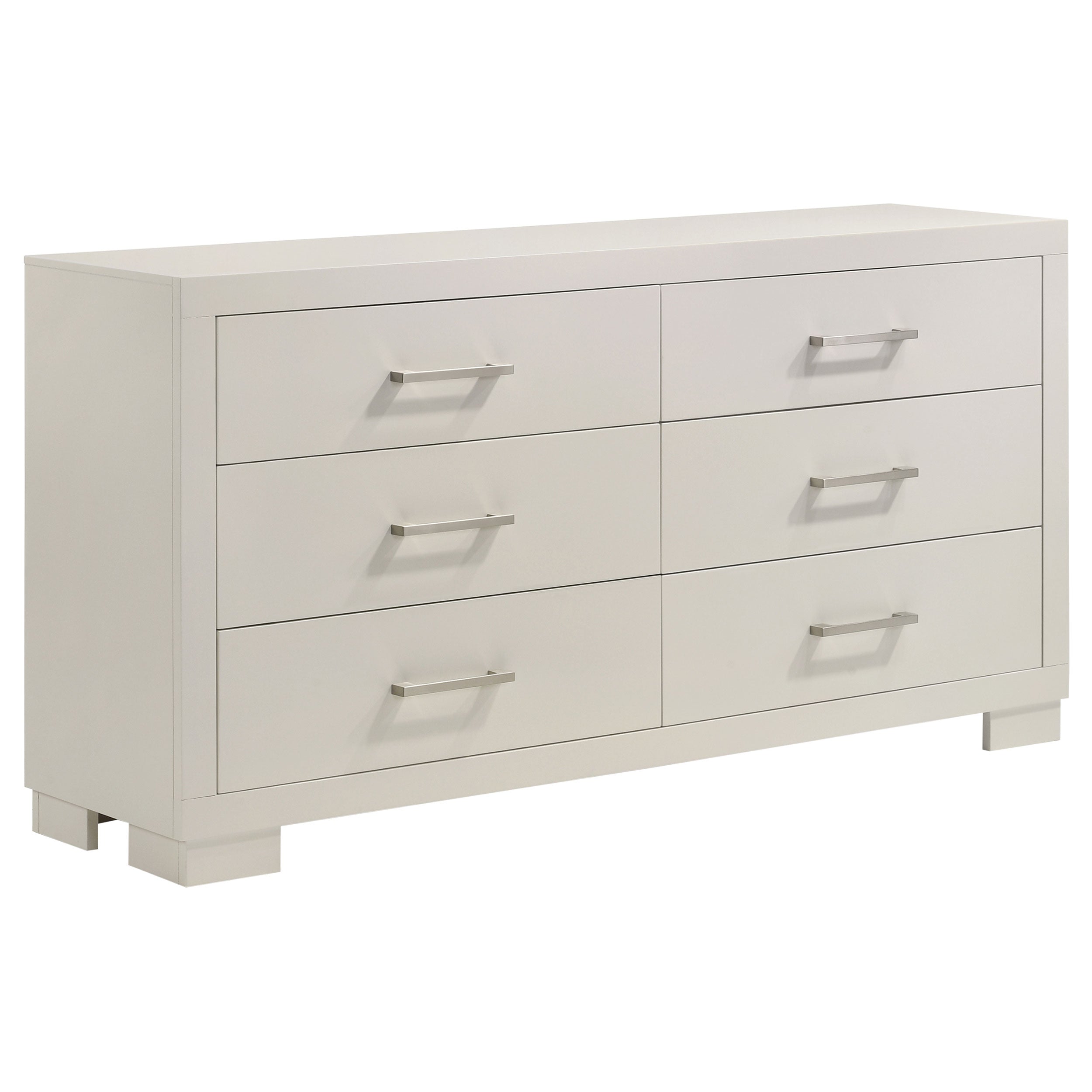 Jessica 6-drawer Dresser with Mirror White