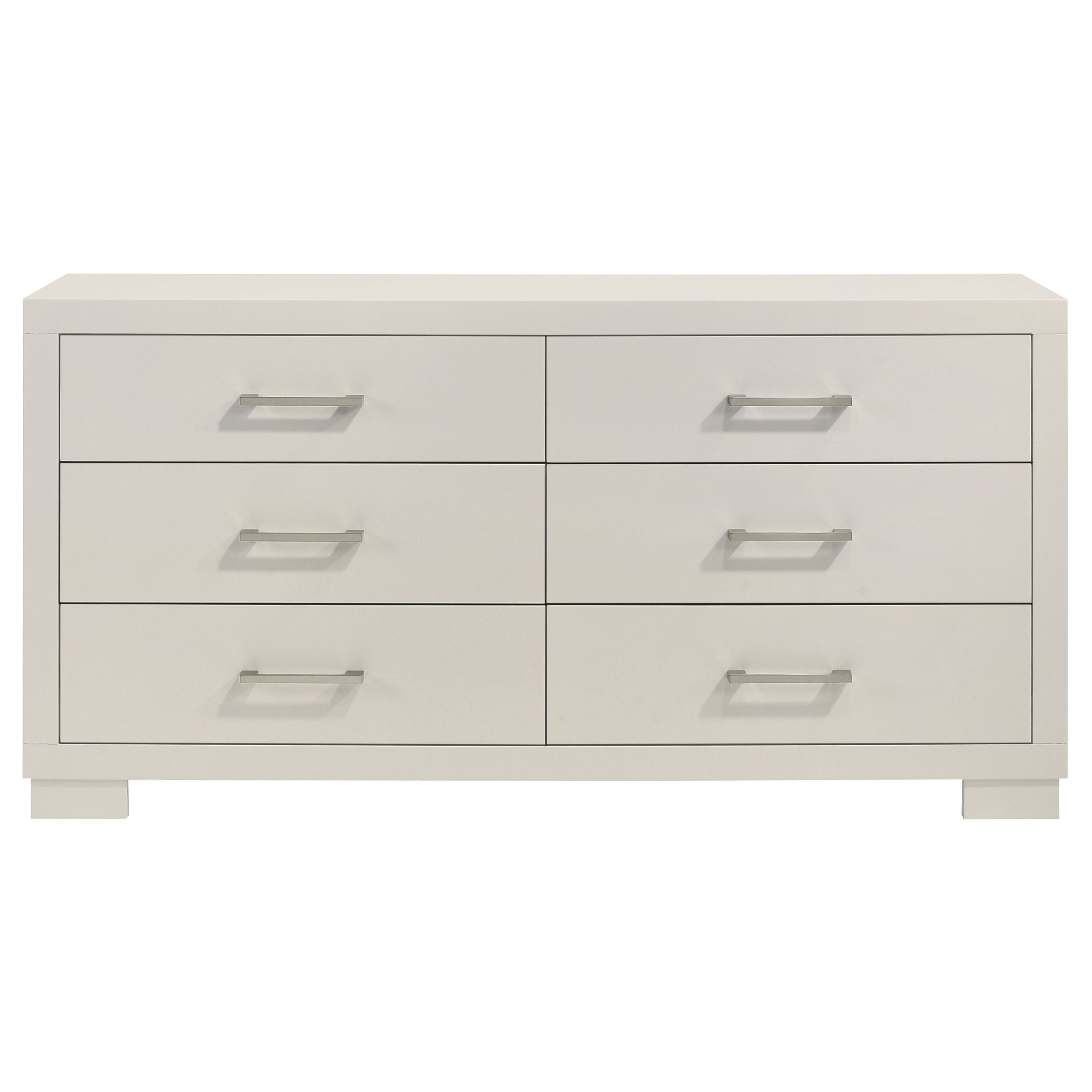 Jessica 6-drawer Dresser with Mirror White