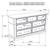 Cambridge 7-drawer Rectangular Dresser Cappuccino