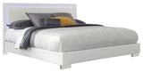 Felicity  Panel Bed with LED Lighting Glossy White