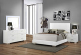 Felicity   Bedroom Set with LED Mirror Glossy White