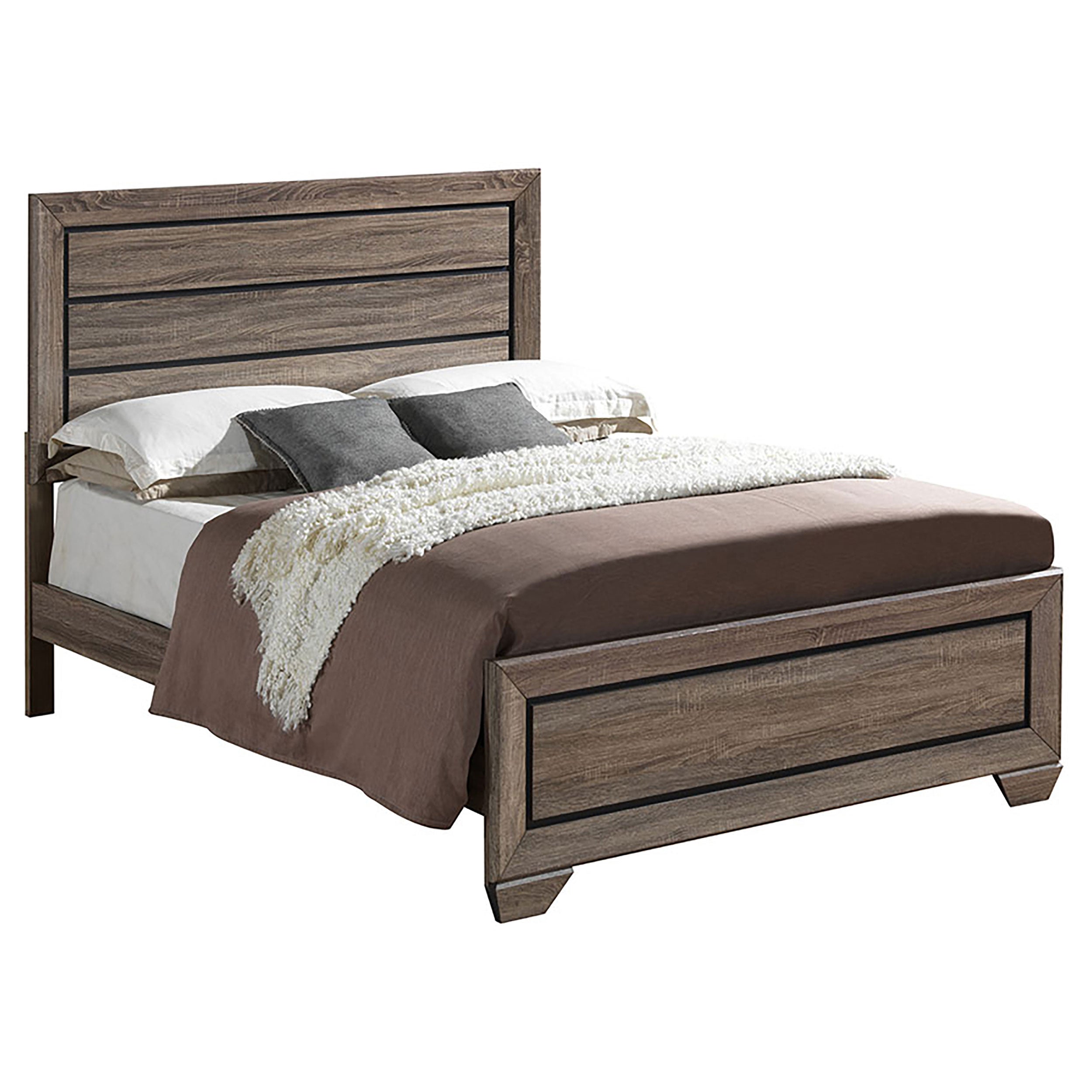 Kauffman Bedroom Set with High Straight Headboard