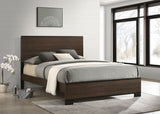 Edmonton Wood  Panel Bed Rustic Tobacco