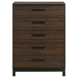 Edmonton 5-drawer Chest Rustic Tobacco