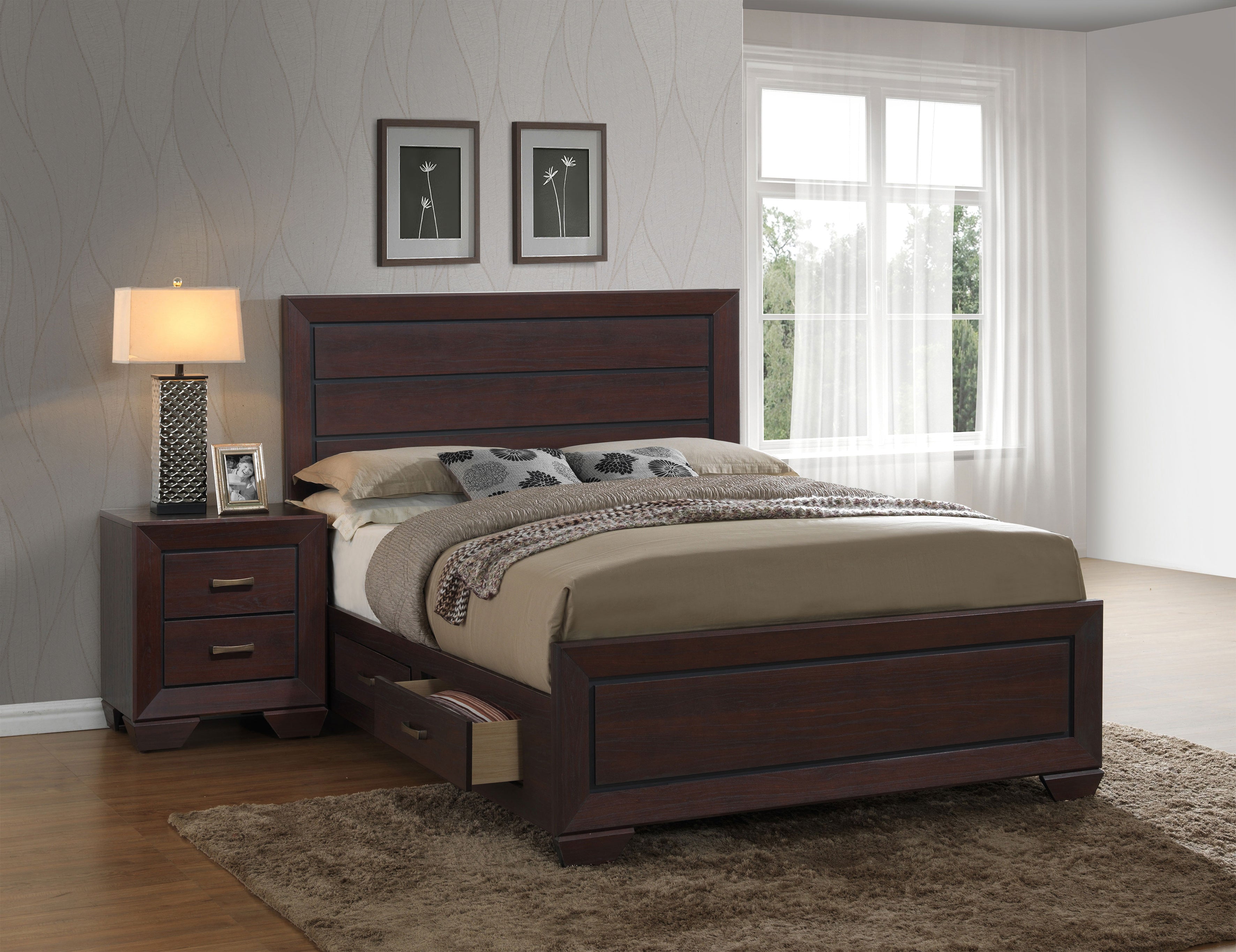 Kauffman  Storage Bed Dark Cocoa