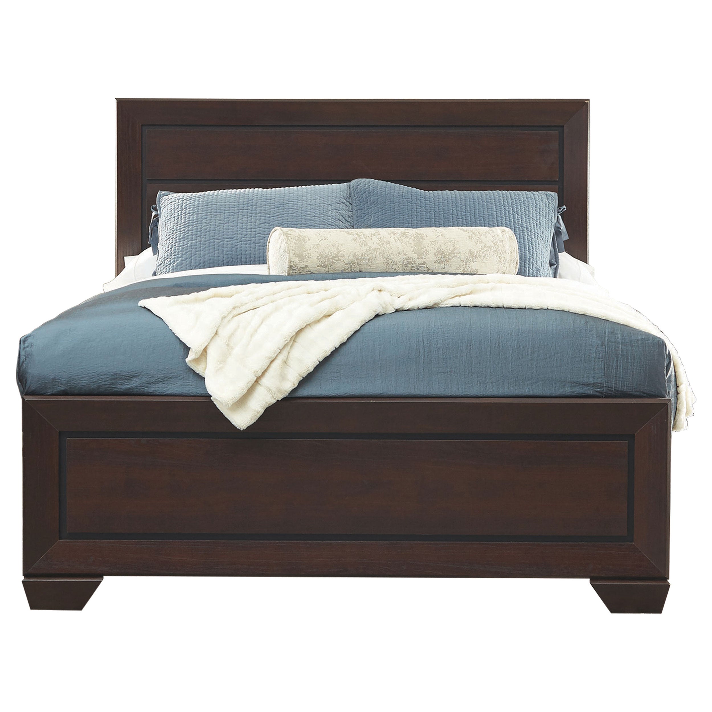 Kauffman Bedroom Set with High Straight Headboard