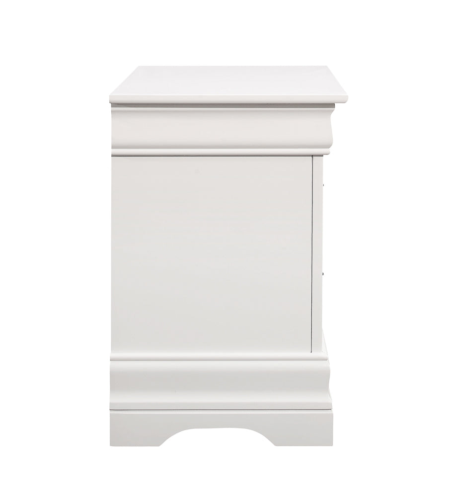 Louis Philippe 2-drawer Nightstand White