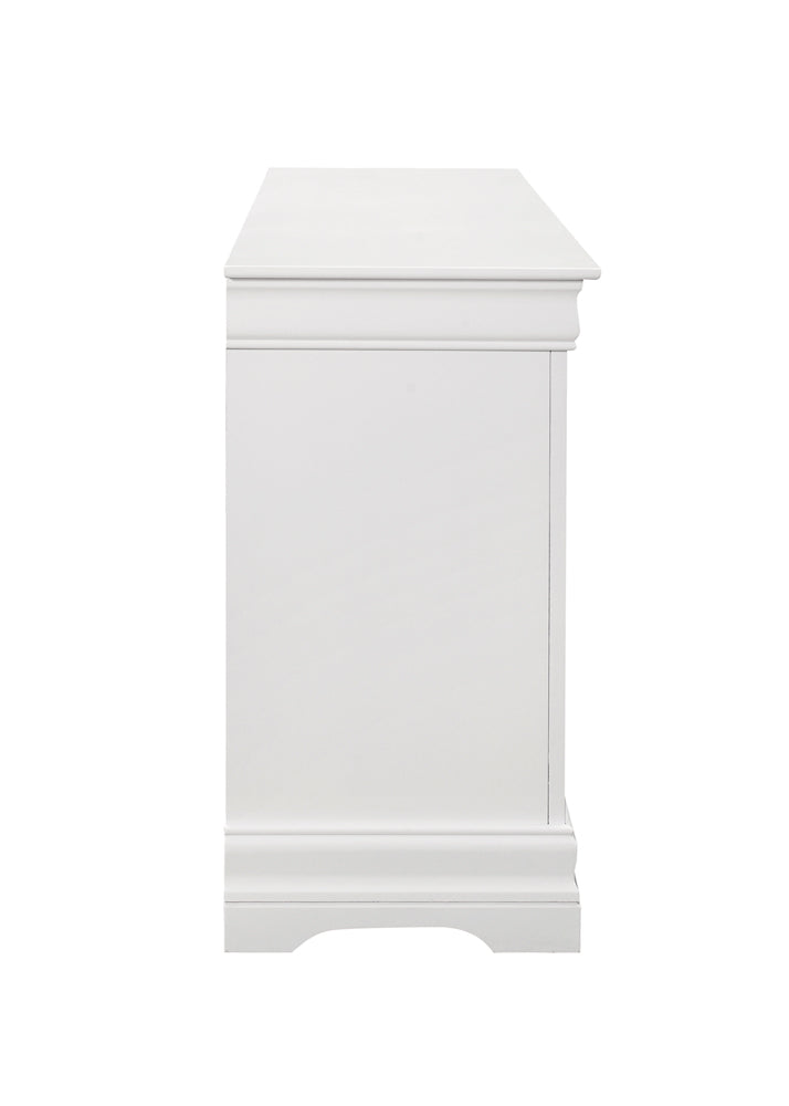 Louis Philippe 6-drawer Dresser White