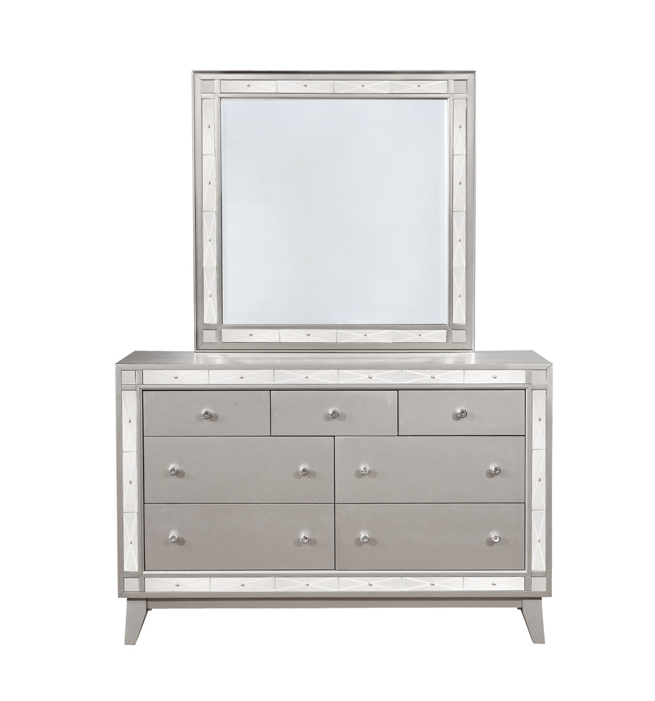 Leighton Bedroom Set Metallic Mercury