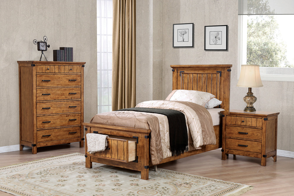 Brenner  Storage Bed Rustic Honey