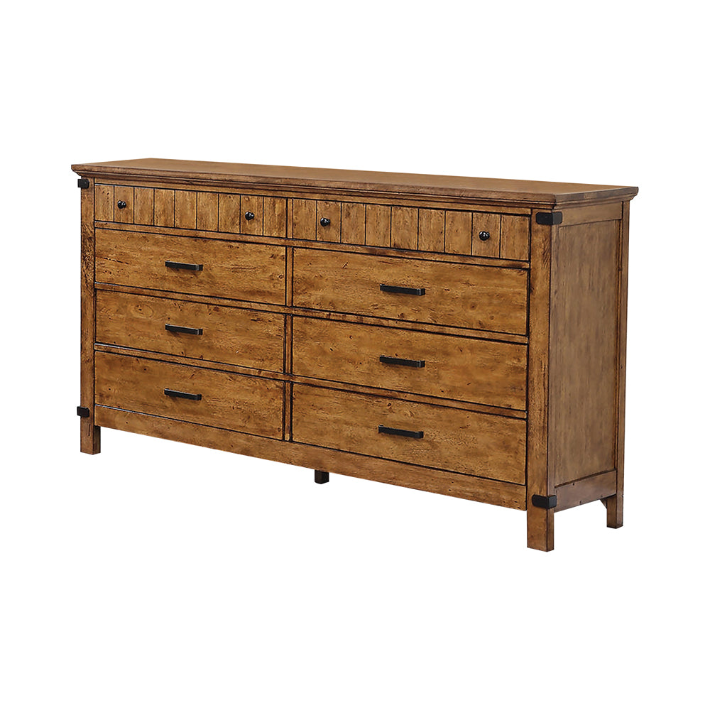 Brenner Panel Bedroom Set Rustic Honey