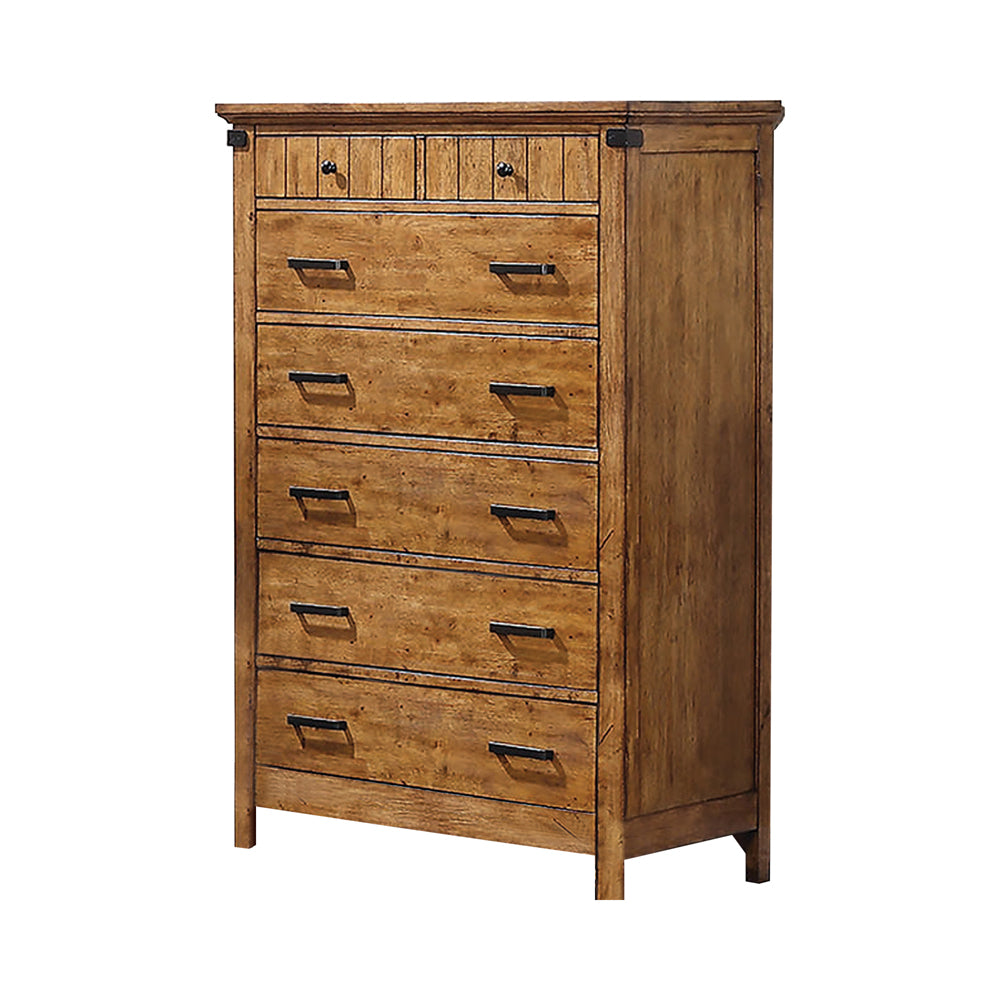 Brenner Panel Bedroom Set Rustic Honey