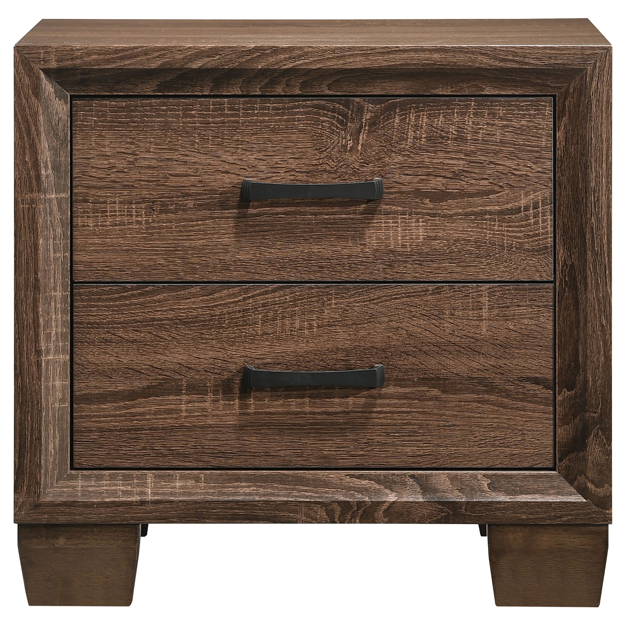 Brandon 2-drawer Nightstand Medium Warm Brown