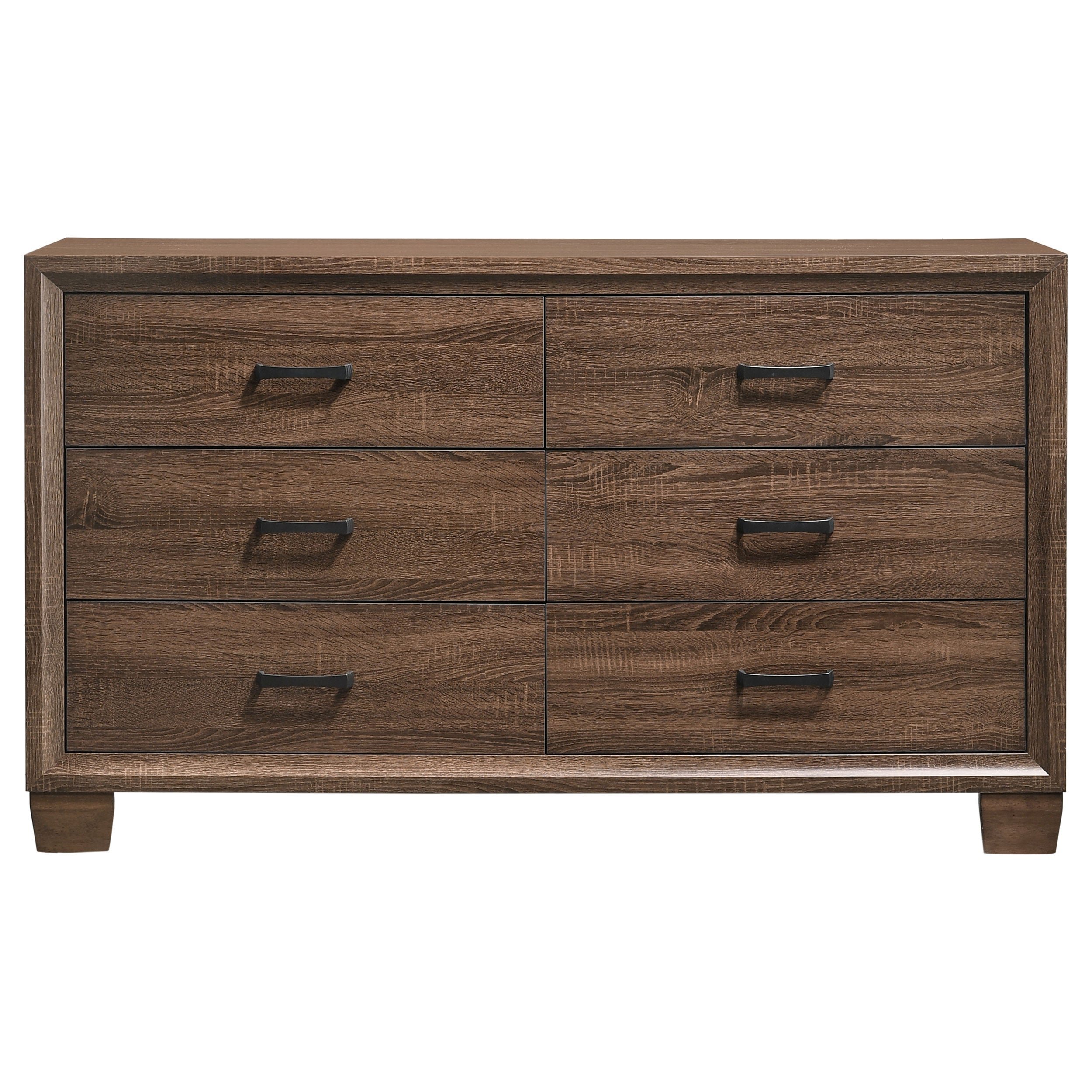 Brandon 6-drawer Dresser Medium Warm Brown